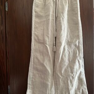 J. Crew Light Tan Linen Chinos